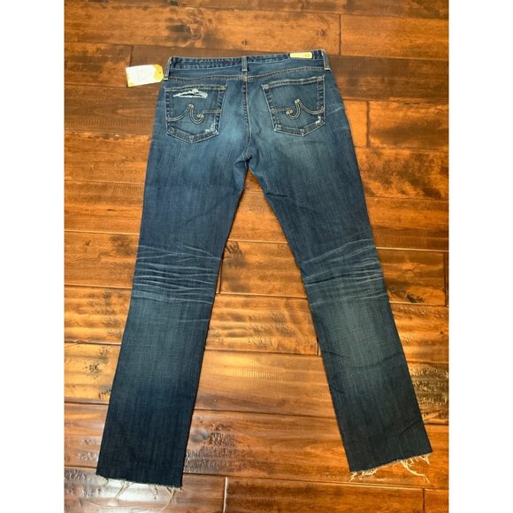 AG Adriano Goldschmied Premier Skinny Straight Distressed Blue Jeans, Size 30 - Picture 4 of 5